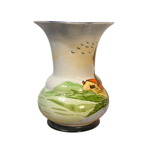 Vintage Gibson & Sons Water Windmill Pitcher Vase Made in England 6" Tall Cerami - Picture 5 of 11